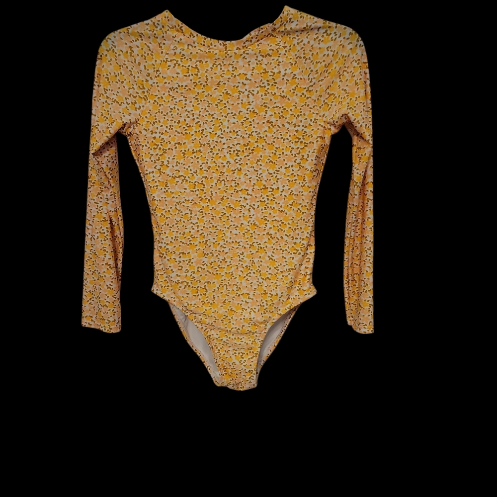 Floral Long Sleeve Bathing Suit